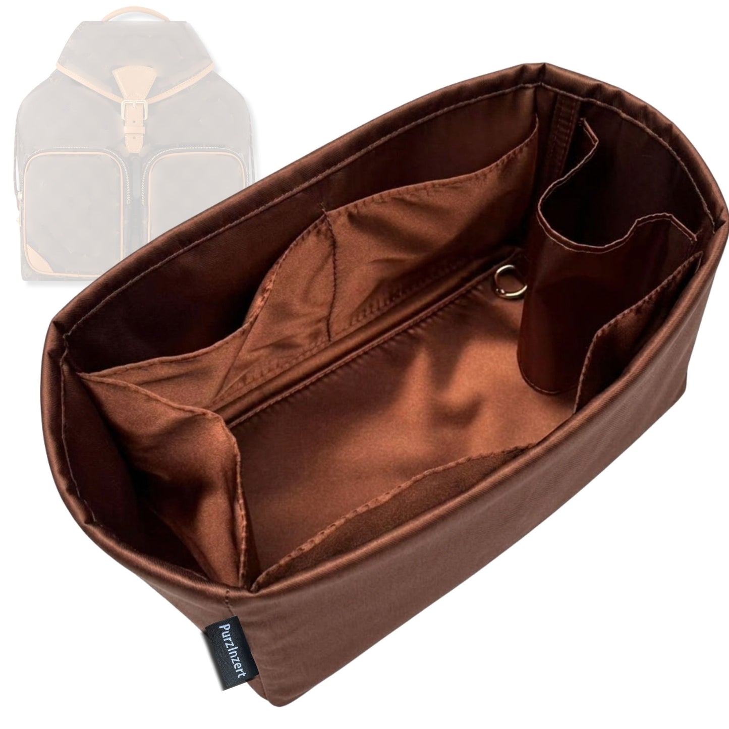 Bag Insert for (LV, Montsouris Cargo Backpack) Organizer Tote Purse Organiser Liner Shaper [Premium Silk Material]