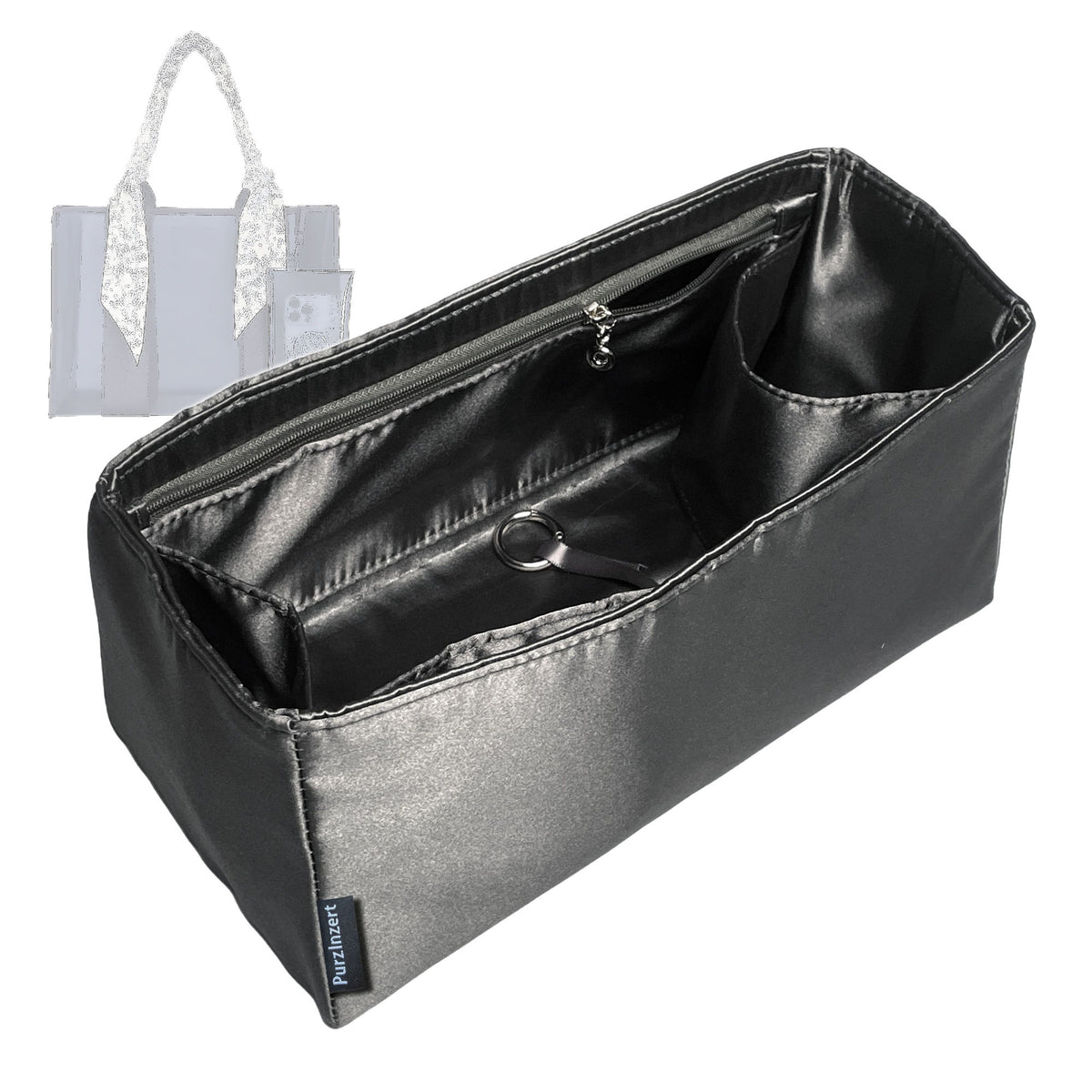 Bag Insert for (Case Mate, Jelly Tote Bag) Organizer Tote Purse Organiser Liner Shaper [Premium Silk Material]