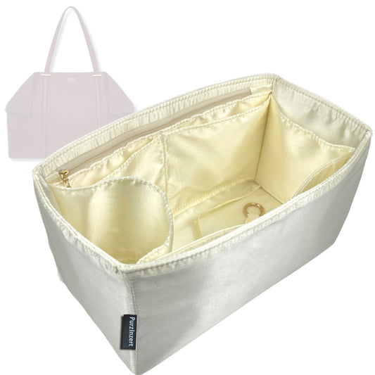 Bag Insert for (Ferragamo, Folded tote bag Large) Organizer Tote Purse Organiser Liner Shaper [Premium Silk Material]