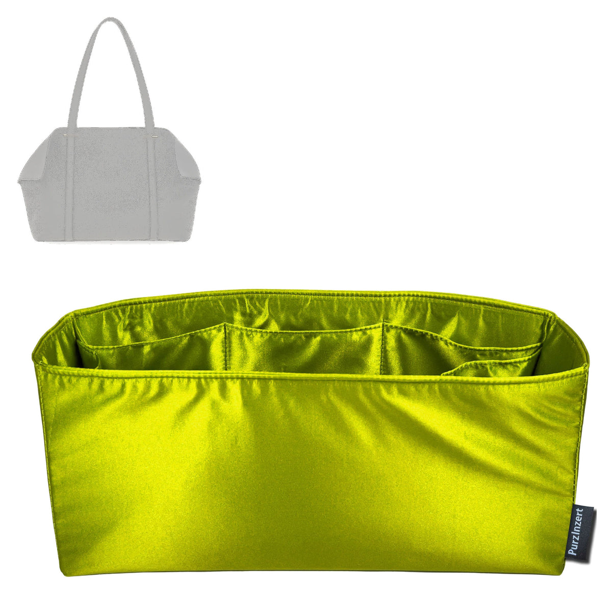 Bag Insert for (Ferragamo, Folded tote bag Medium) Organizer Tote Purse Organiser Liner Shaper [Premium Silk Material]