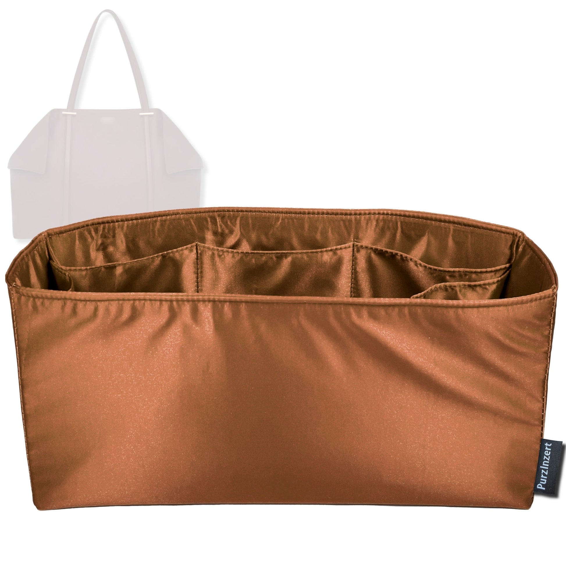 Bag Insert for (Ferragamo, Folded tote bag Medium) Organizer Tote Purse Organiser Liner Shaper [Premium Silk Material]