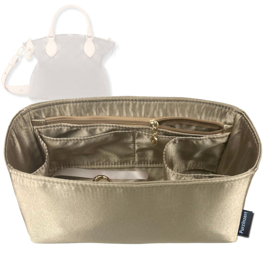 Bag Insert for (LV, Neo Lockit PM) Organizer Tote Purse Organiser Liner Shaper [Premium Silk Material]