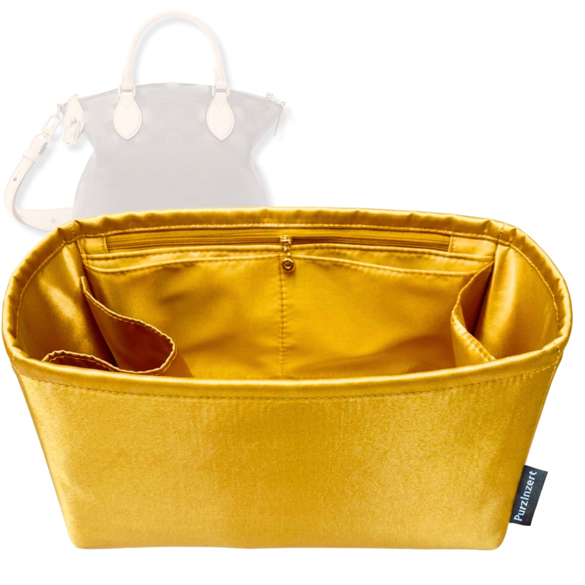 Bag Insert for (LV, Neo Lockit MM) Organizer Tote Purse Organiser Liner Shaper [Premium Silk Material]