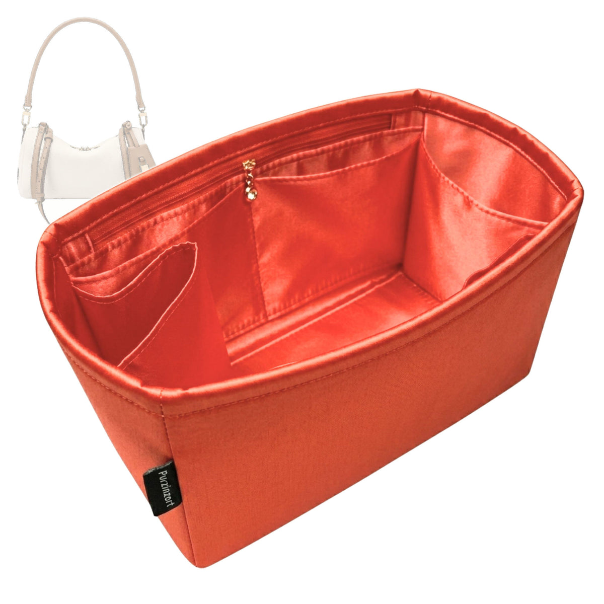 Bag Insert for (LV, Express PM) Organizer Tote Purse Organiser Liner Shaper [Premium Silk Material]