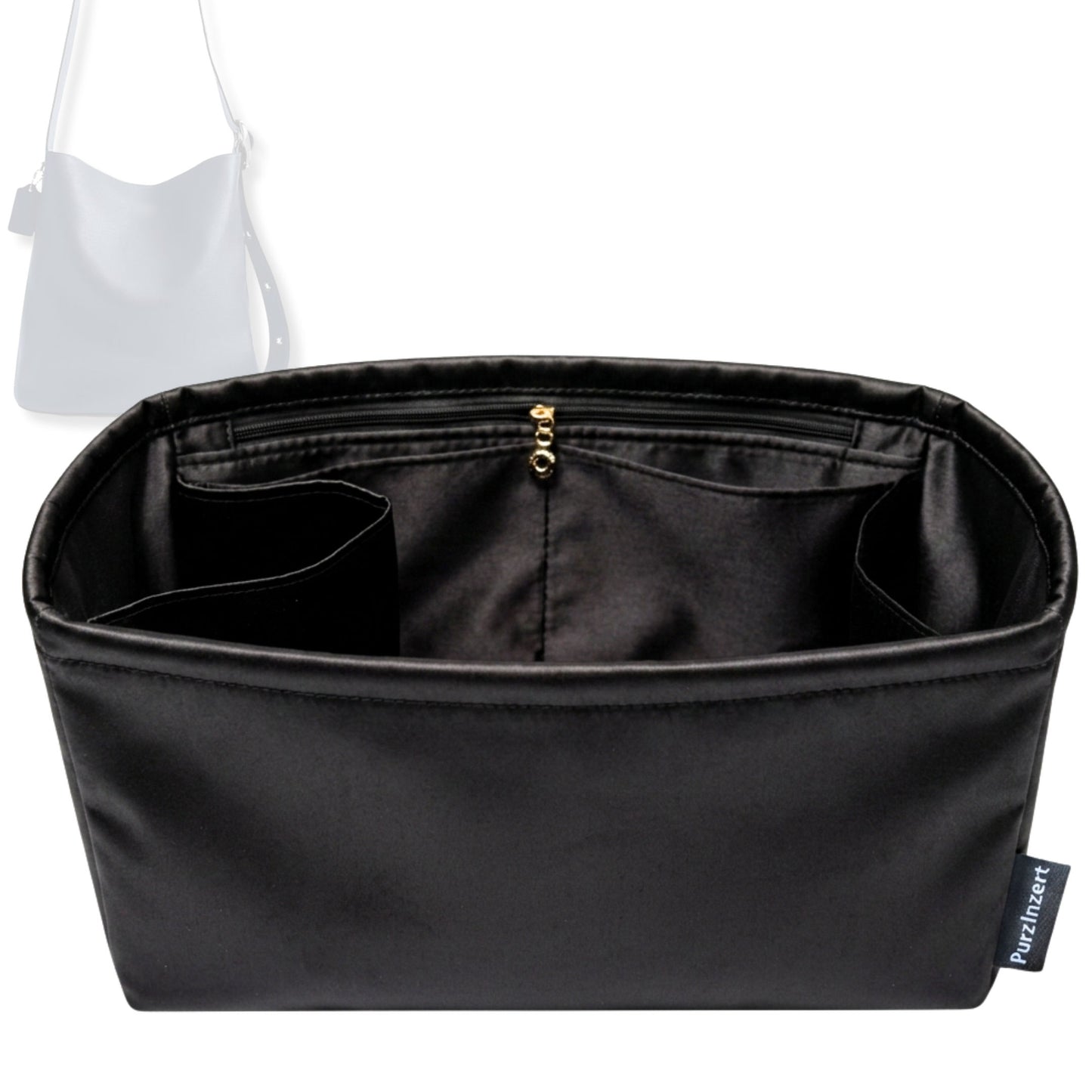 Bag Insert for (Coach, BLEECKER BUCKET BAG 36) Organizer Tote Purse Organiser Liner Shaper [Premium Silk Material]
