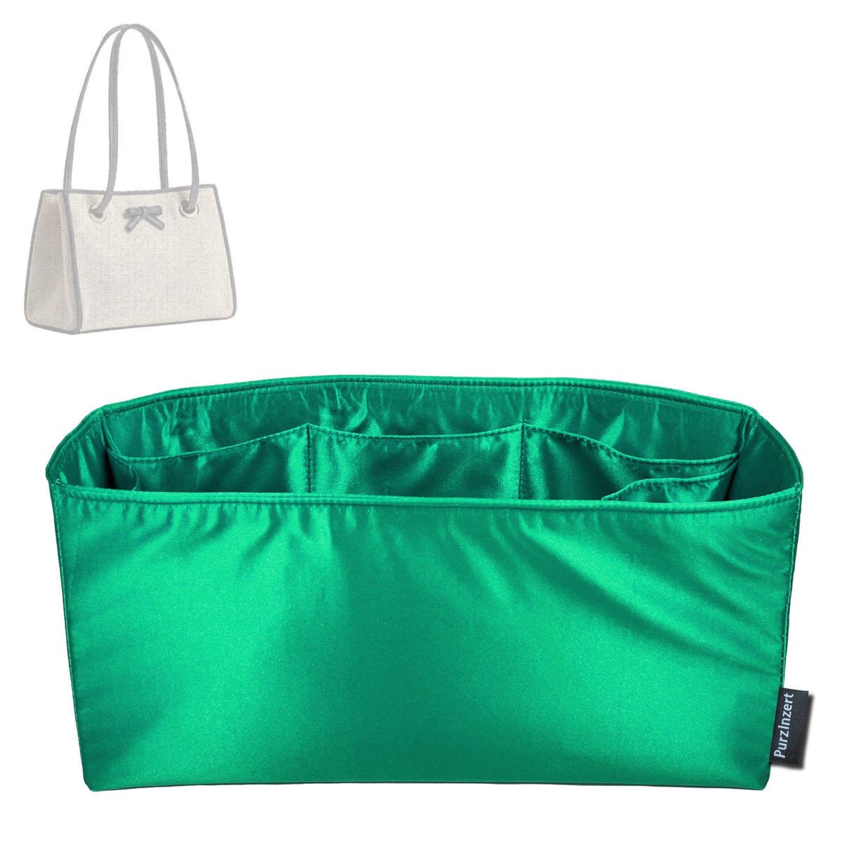 Bag Insert for (Dior, Small Promenade Shopping Bag) Organizer Tote Purse Organiser Liner Shaper [Premium Silk Material]