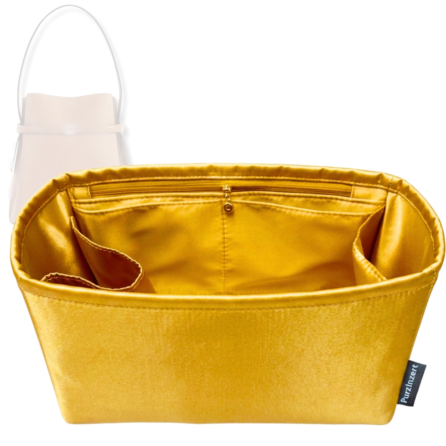 Bag Insert for (Toteme, Belted leather bucket bag) Organizer Tote Purse Organiser Liner Shaper [Premium Silk Material]
