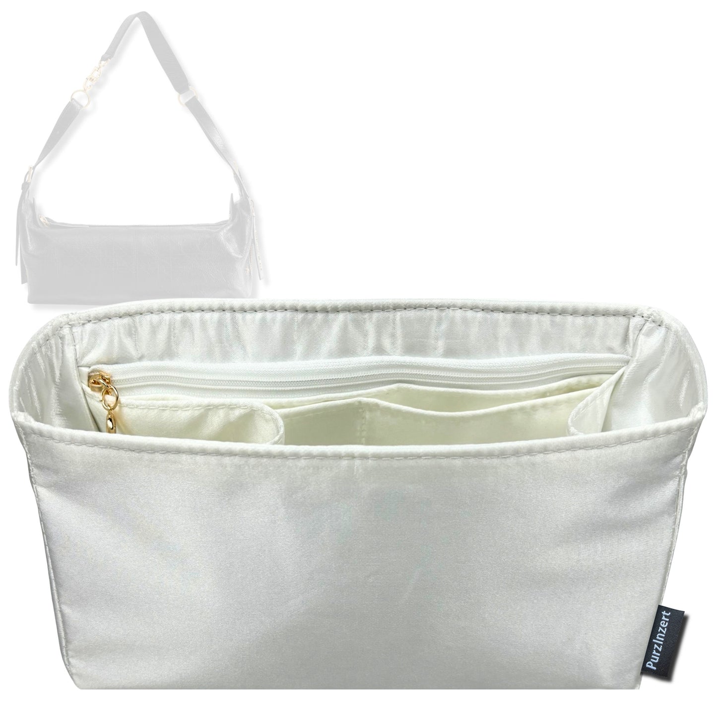 Bag Insert for (Coach, Soft Empire Carryall 21) Organizer Tote Purse Organiser Liner Shaper [Premium Silk Material]