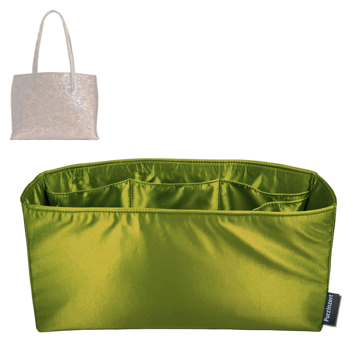Bag Insert for (Portland Leather Goods, August Tote Medium) Organizer Tote Purse Organiser Liner Shaper [Premium Silk Material]