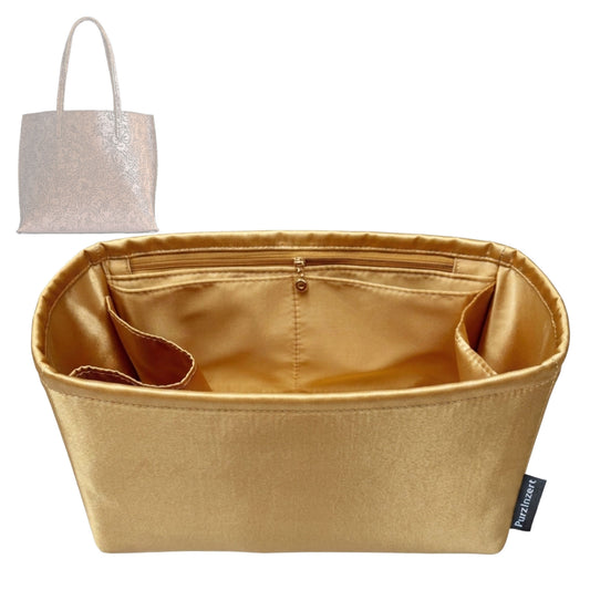 Bag Insert for (Portland Leather Goods, August Tote Large) Organizer Tote Purse Organiser Liner Shaper [Premium Silk Material]