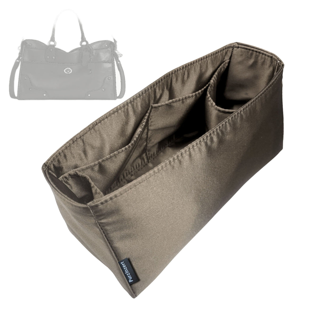 Bag Insert for (Coach, RHYDER SATCHEL BAG 38) Organizer Tote Purse Organiser Liner Shaper [Premium Silk Material]