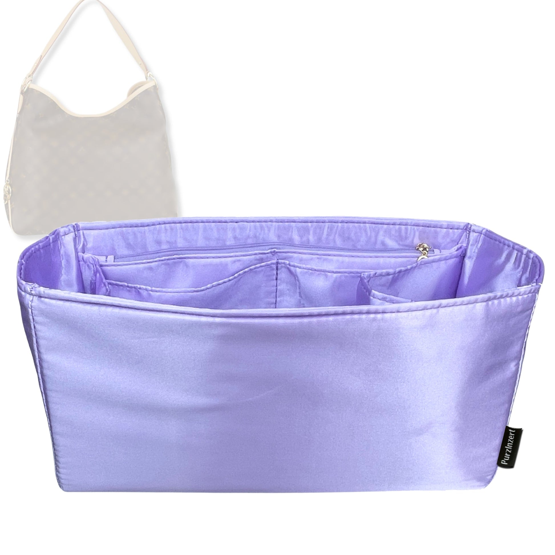 Bag Insert for (LV, Delightful PM (Small)) Organizer Tote Purse Organiser Liner Shaper [Premium Silk Material]