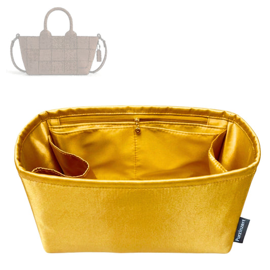 Bag Insert for (Coach, Alter Ego Small Tote Bag) Organizer Tote Purse Organiser Liner Shaper [Premium Silk Material]