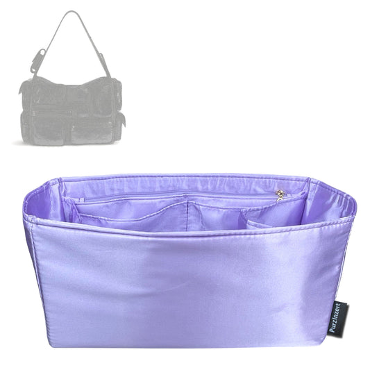 Bag Insert for (Balenciaga, Superbusy Sling Bag Large in Black) Organizer Tote Purse Organiser Liner Shaper [Premium Silk Material]