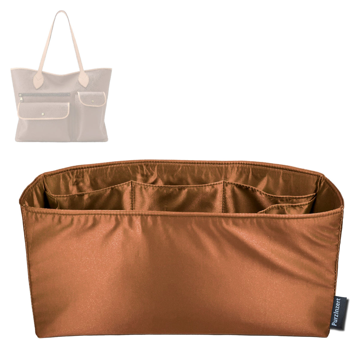 Bag Insert for (LV, Nevereverfull Cargo) Organizer Tote Purse Organiser Liner Shaper [Premium Silk Material]
