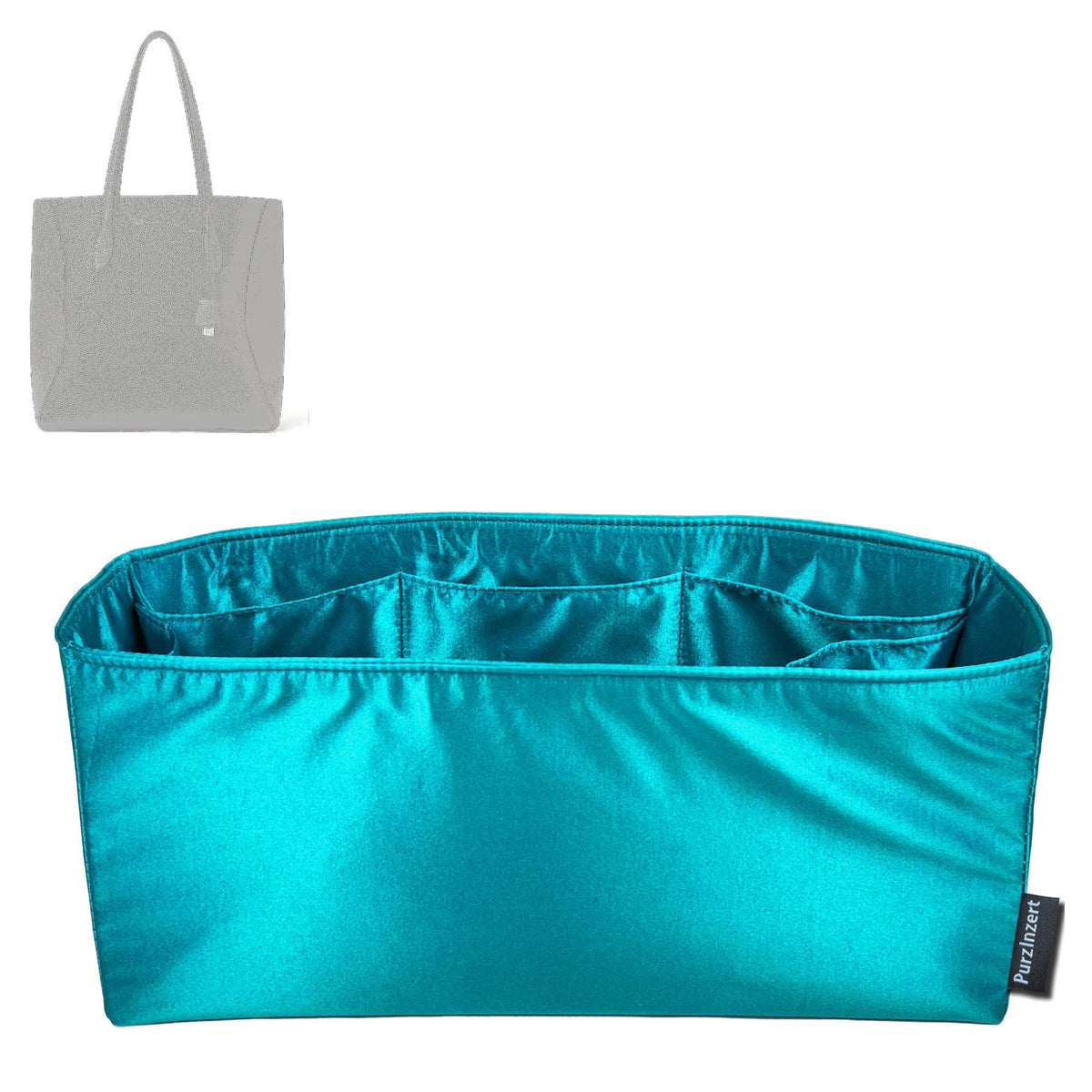 Bag Insert for (Loro Piana, Needle Shopper) Organizer Tote Purse Organiser Liner Shaper [Premium Silk Material]