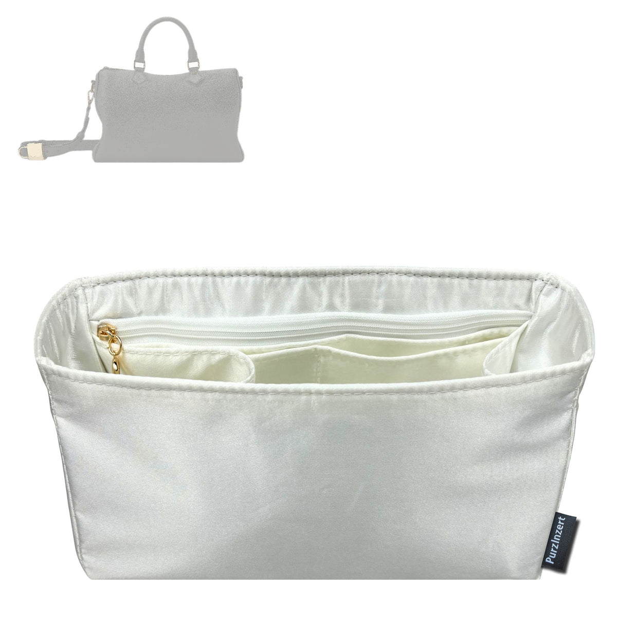 Bag Insert for (LV, Low Key Speedy Soft 30) Organizer Tote Purse Organiser Liner Shaper [Premium Silk Material]