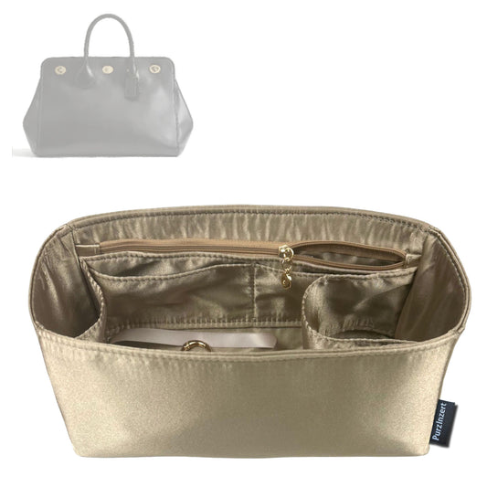 Bag Insert for (Coach, Buy Now Turnlock Tote Bag 40) Organizer Tote Purse Organiser Liner Shaper [Premium Silk Material]