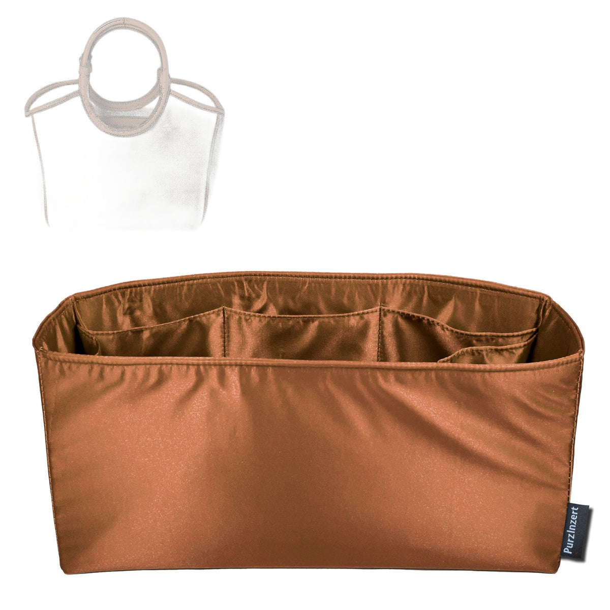 Bag Insert for (Miu Miu, Small Ivy Canvas Bag) Organizer Tote Purse Organiser Liner Shaper [Premium Silk Material]
