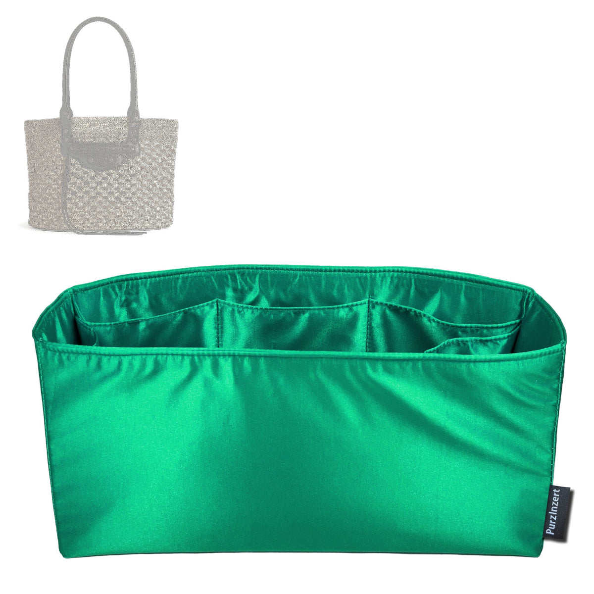 Bag Insert for (Balenciaga, Le City Basket Medium) Organizer Tote Purse Organiser Liner Shaper [Premium Silk Material]