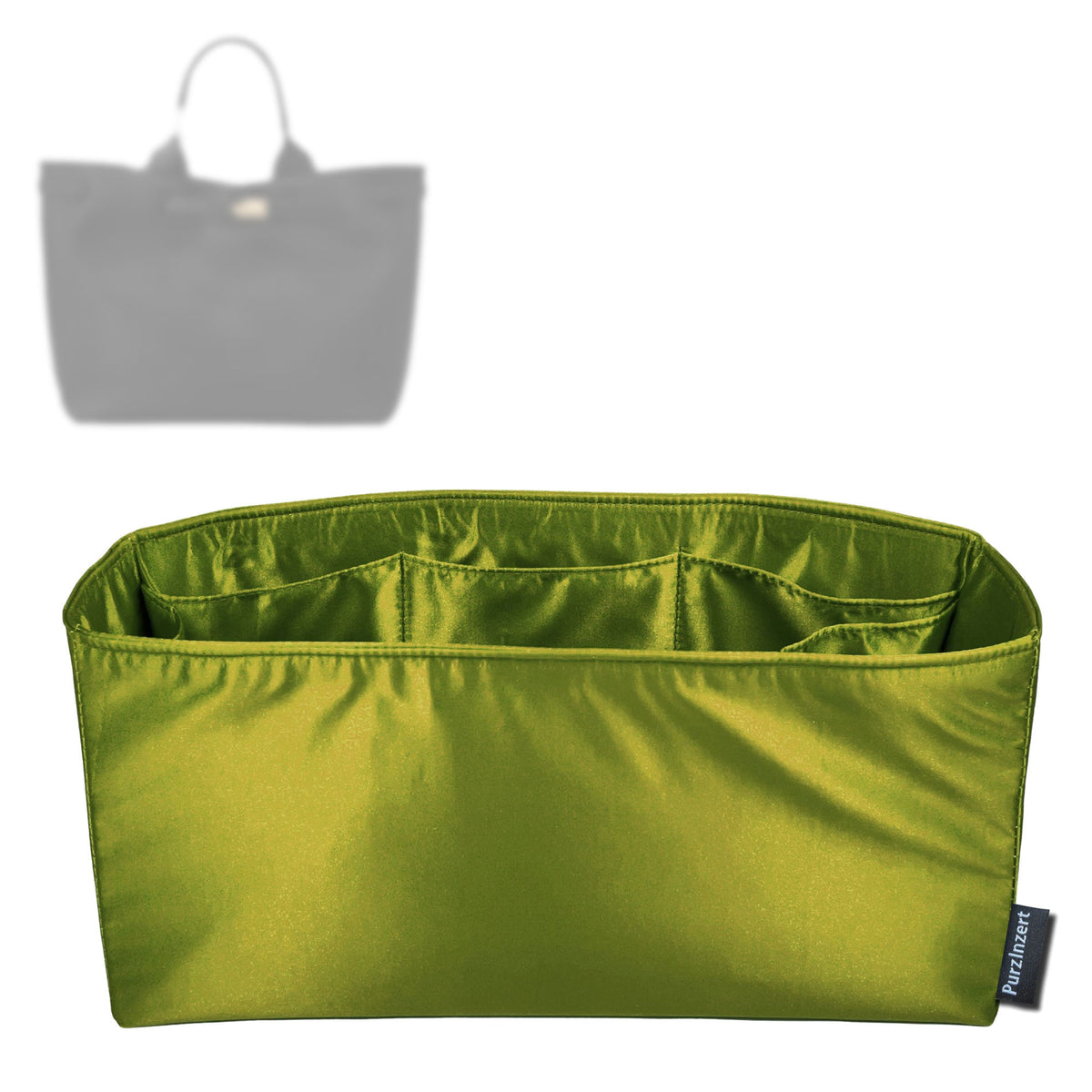 Bag Insert for (Longchamp, Le Smart L Tote Bag) Organizer Tote Purse Organiser Liner Shaper [Premium Silk Material]