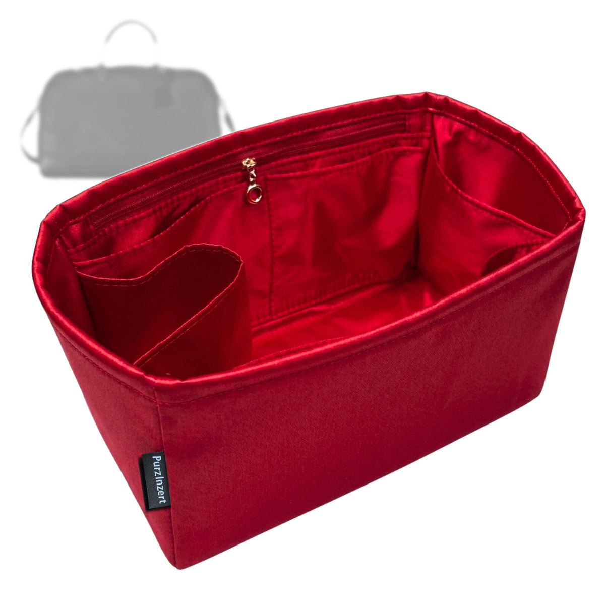 Bag Insert for (Longchamp, Le Foulonne L Travel Bag) Organizer Tote Purse Organiser Liner Shaper [Premium Silk Material]