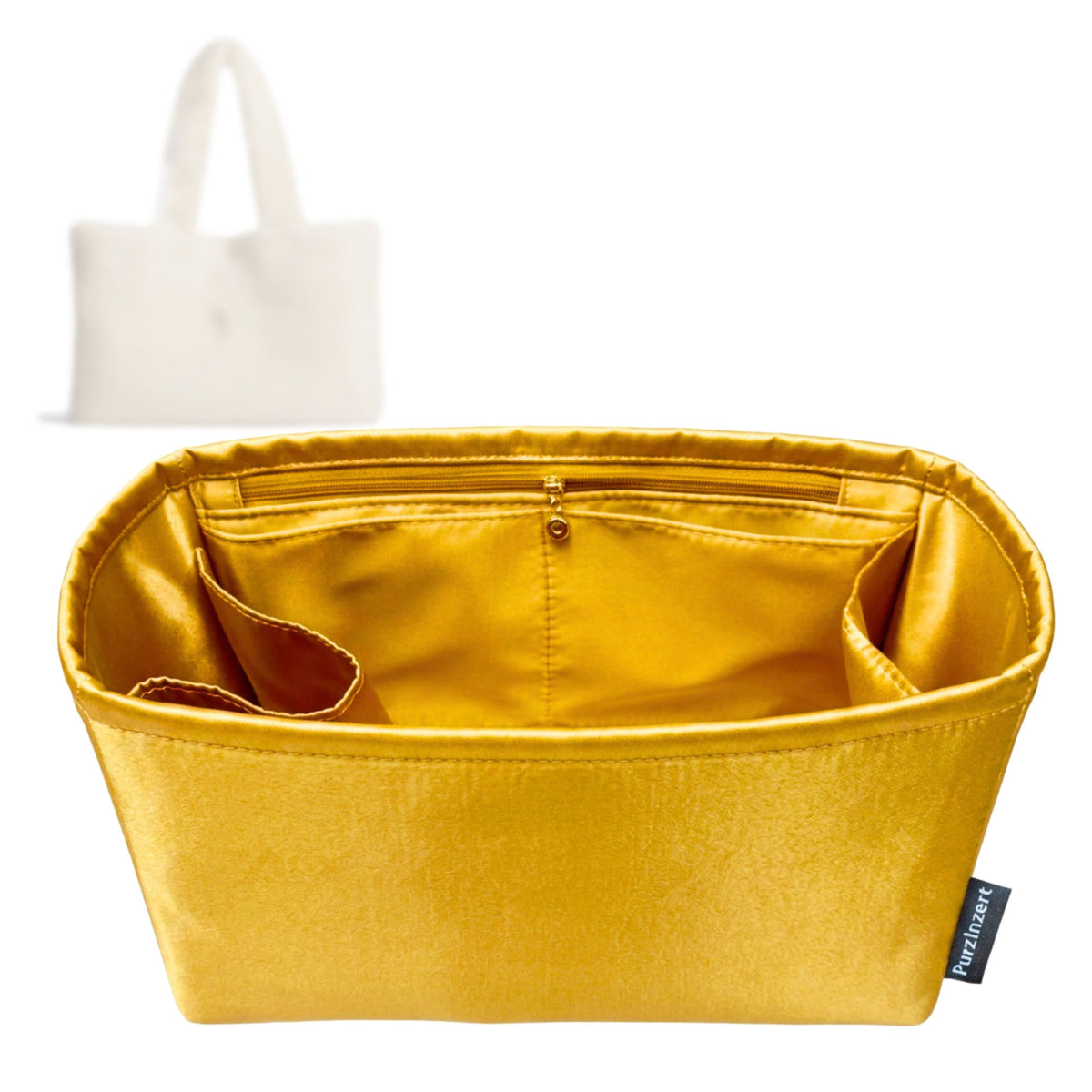 Bag Insert for (Dior, Dio*Alps Medium Spongy Book Tote) Organizer Tote Purse Organiser Liner Shaper [Premium Silk Material]