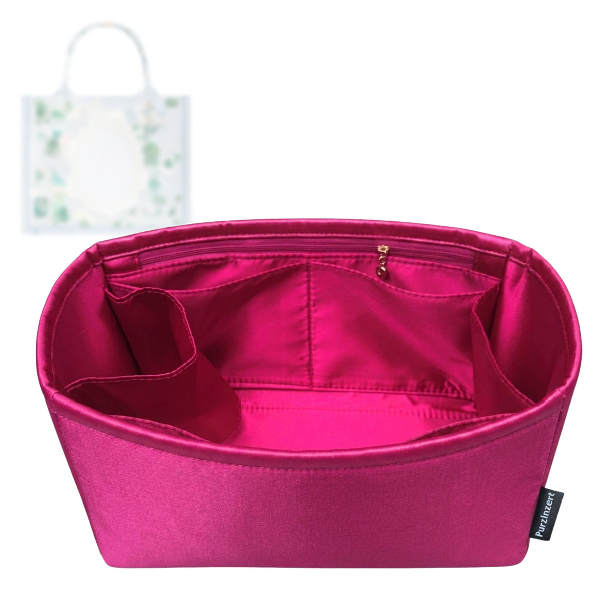 Bag Insert for (Dior, Small Book Tote with Strap M1404OEMJ) Organizer Tote Purse Organiser Liner Shaper [Premium Silk Material]