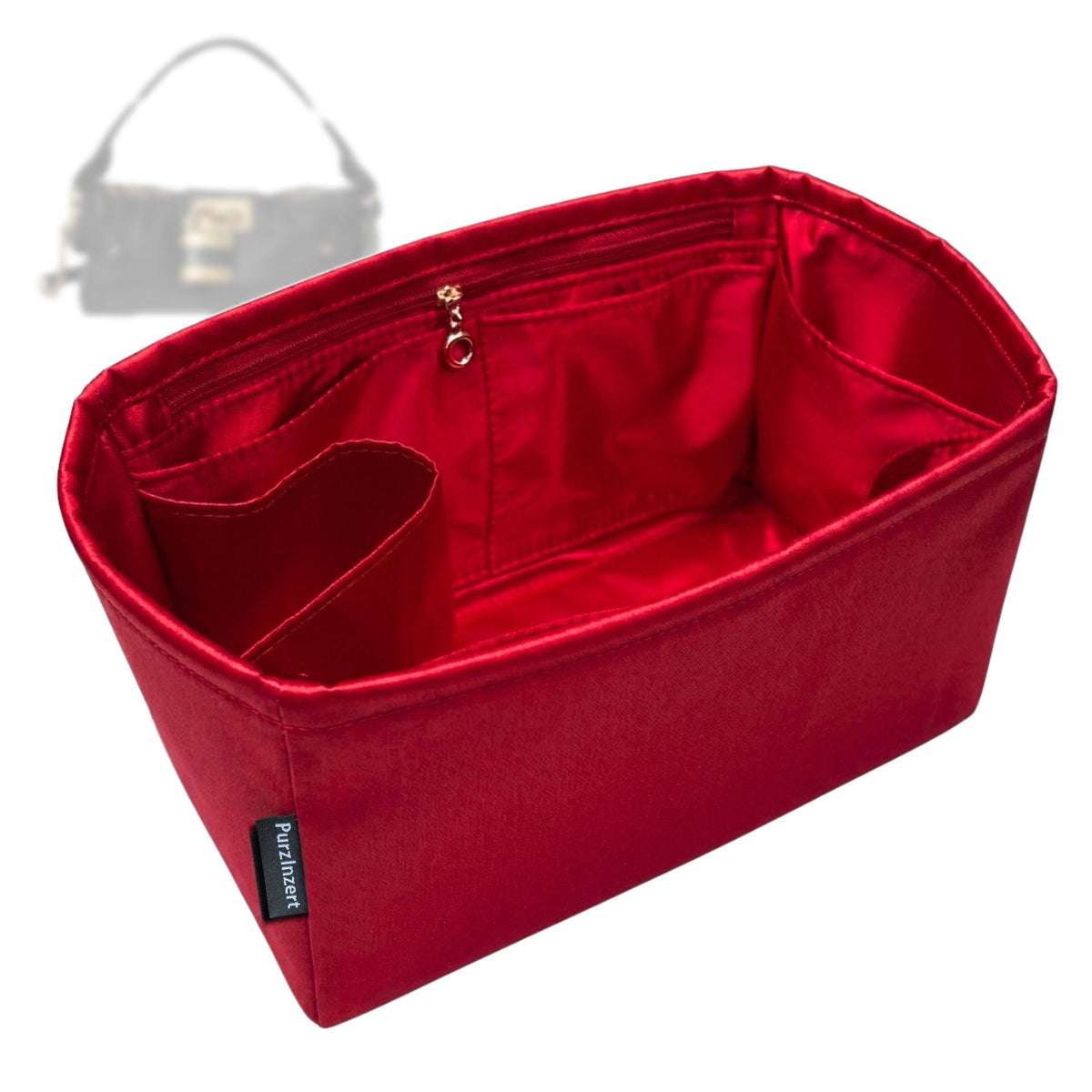 Bag Insert for (Chloe, Small Paddington Bag With Strap) Organizer Tote Purse Organiser Liner Shaper [Premium Silk Material]