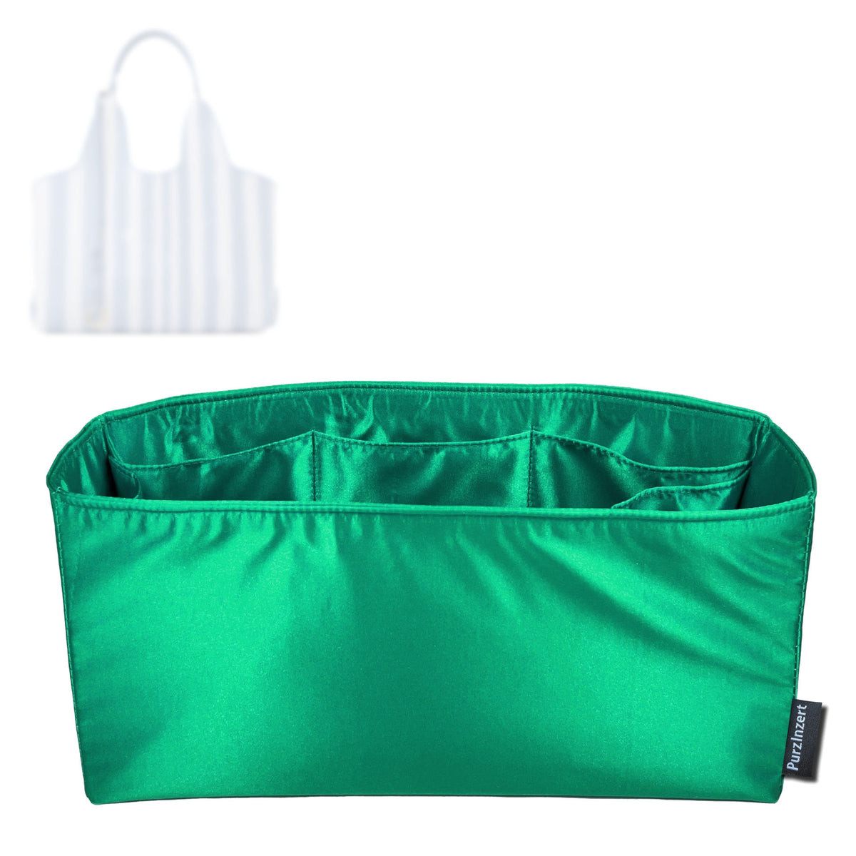 Bag Insert for (Chloe, Stripy East-West Tote Bag) Organizer Tote Purse Organiser Liner Shaper [Premium Silk Material]