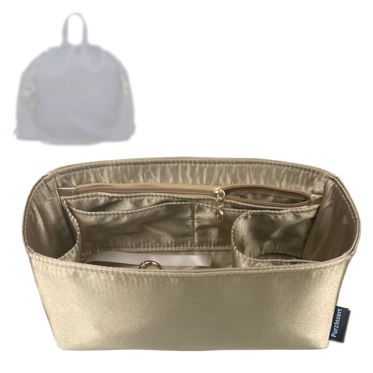 Bag Insert for (Clare V., Sac Tout) Organizer Tote Purse Organiser Liner Shaper [Premium Silk Material]
