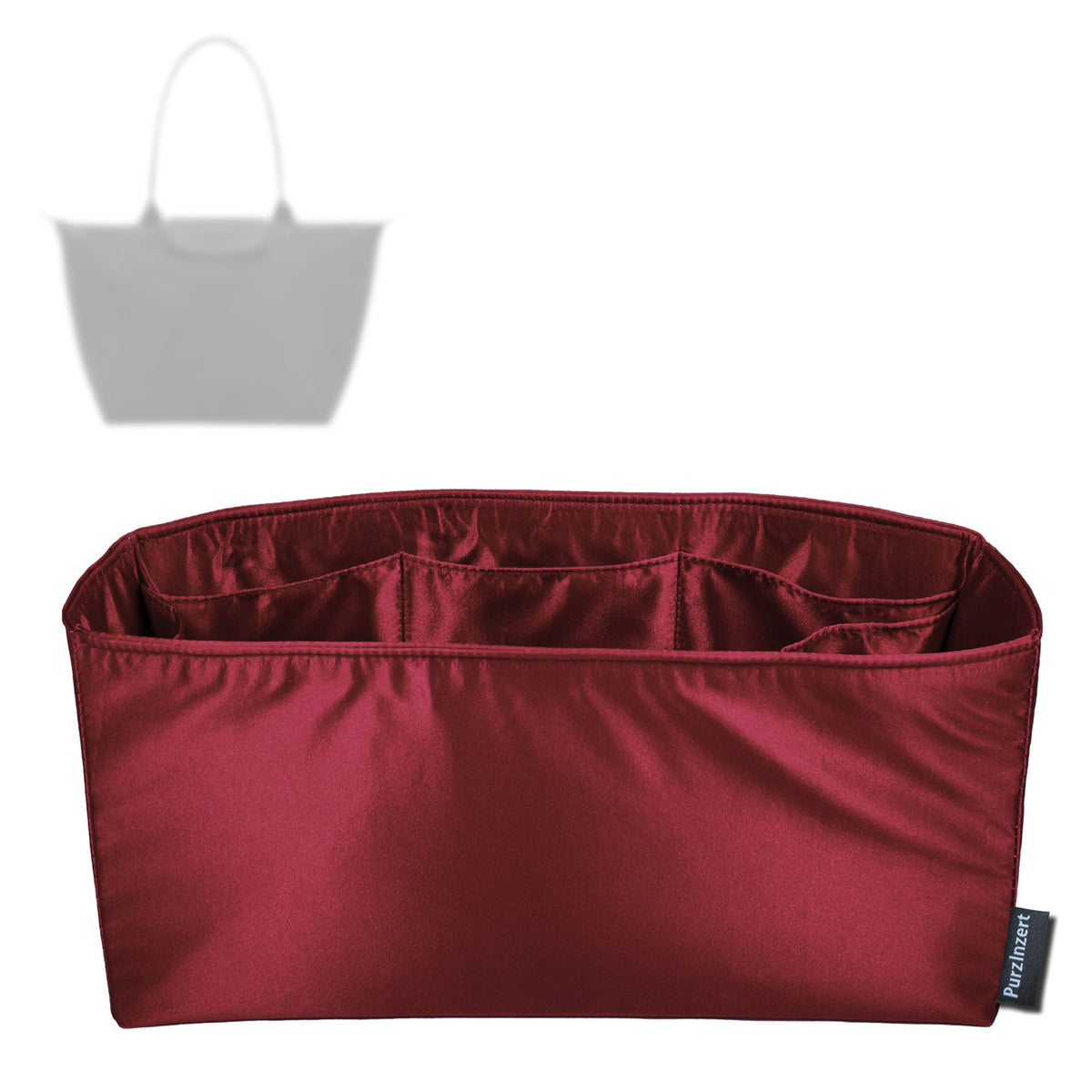 Bag Insert for (Longchamp, Le Pliage One L Tote bag) Organizer Tote Purse Organiser Liner Shaper [Premium Silk Material]
