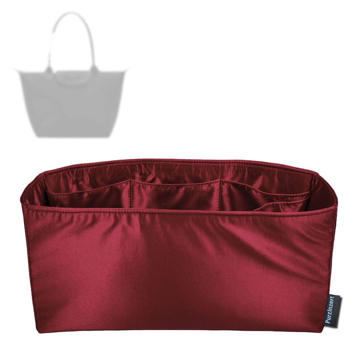 Bag Insert for (Longchamp, Le Pliage One M Tote bag) Organizer Tote Purse Organiser Liner Shaper [Premium Silk Material]