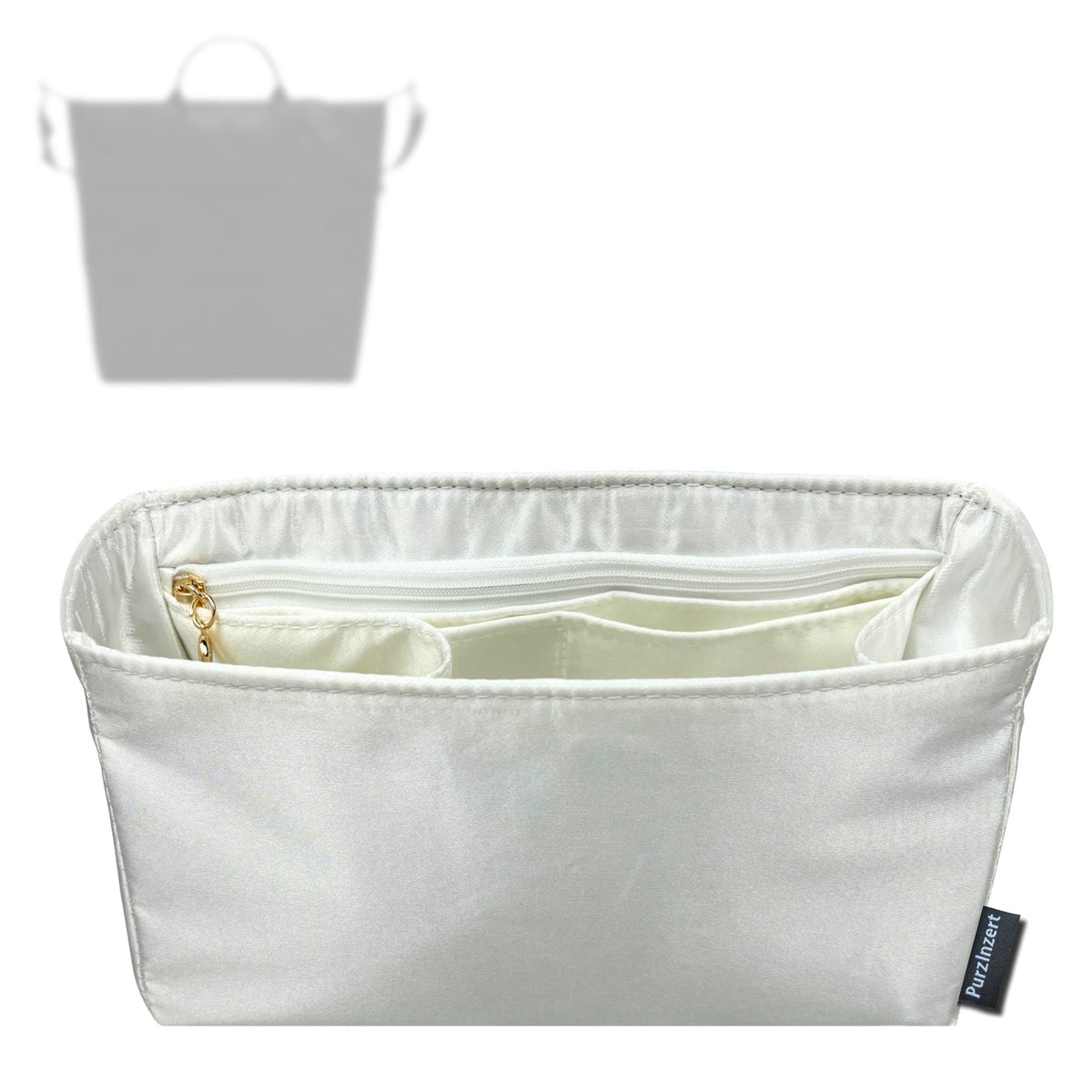 Bag Insert for (Longchamp, Le Pliage One S Extensible Travel Bag) Organizer Tote Purse Organiser Liner Shaper [Premium Silk Material]