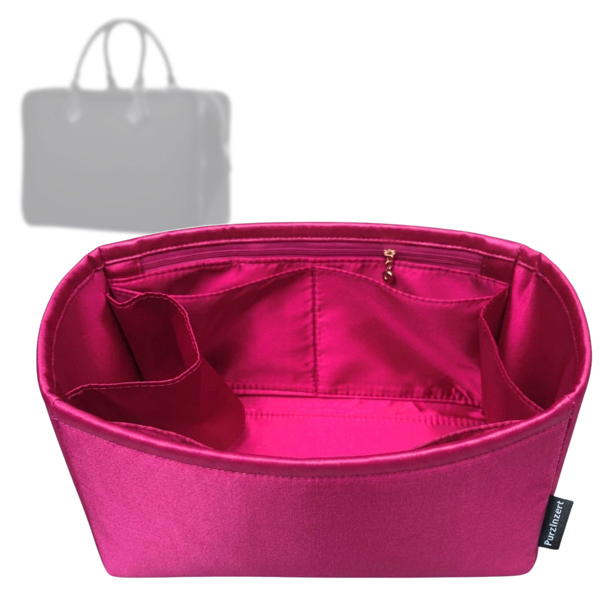 Bag Insert for (Hermes, Plume Fourre-Tout 40) Organizer Tote Purse Organiser Liner Shaper [Premium Silk Material]