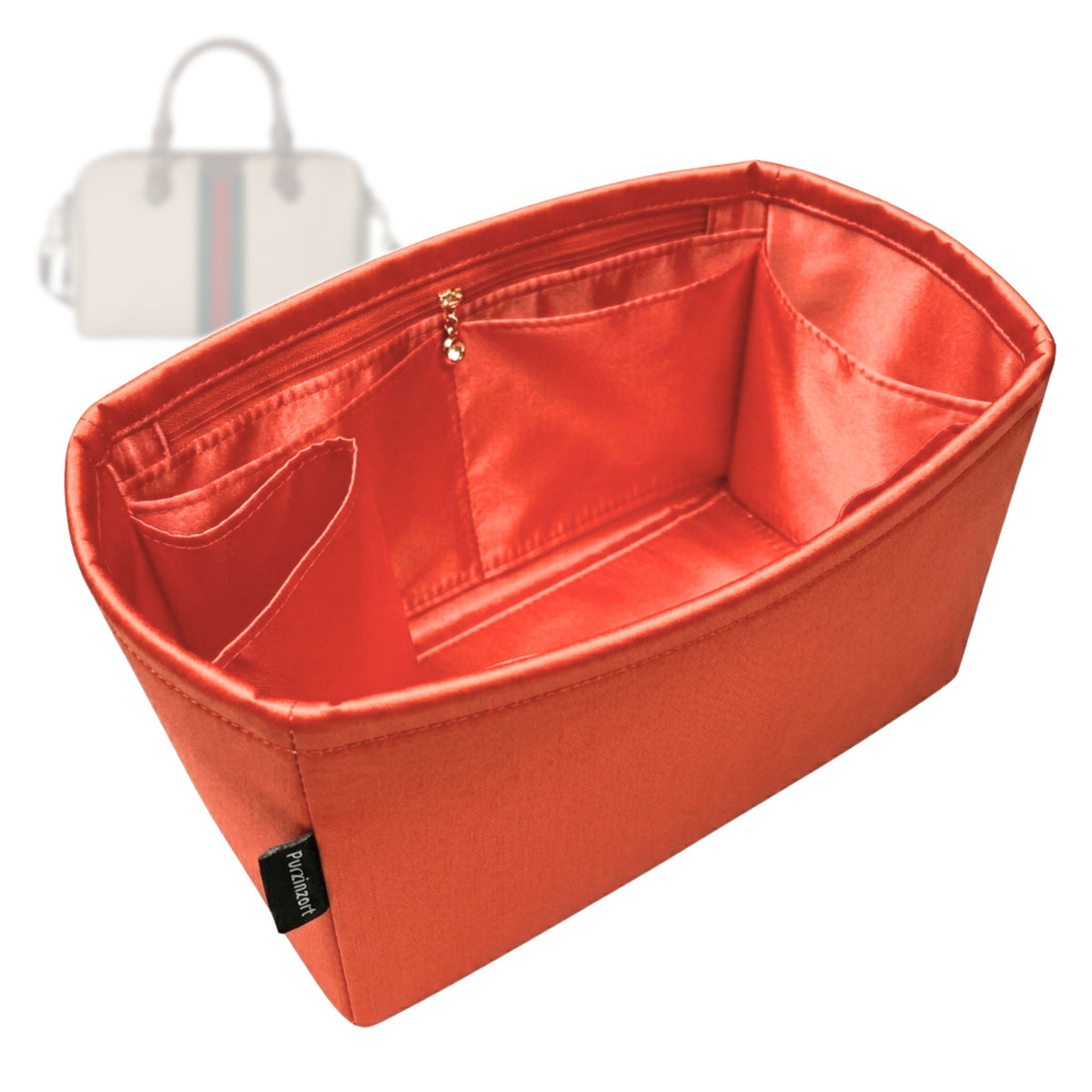 Bag Insert for (Gucci, Ophidia Medium Boston Bag) Organizer Tote Purse Organiser Liner Shaper [Premium Silk Material]