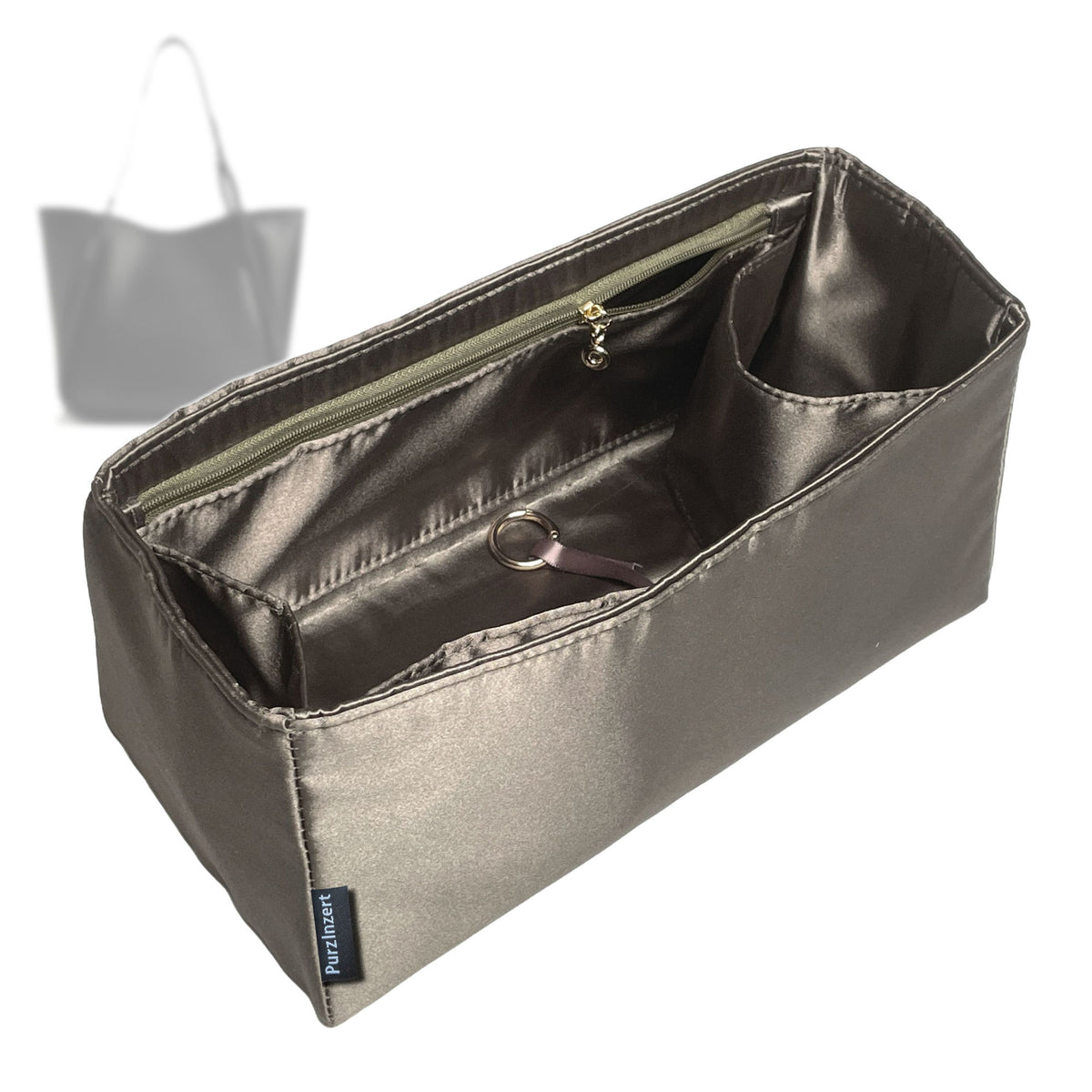 Bag Insert for (Charles & Keith, Lyla Tubular Slouchy Tote Bag) Organizer Tote Purse Organiser Liner Shaper [Premium Silk Material]