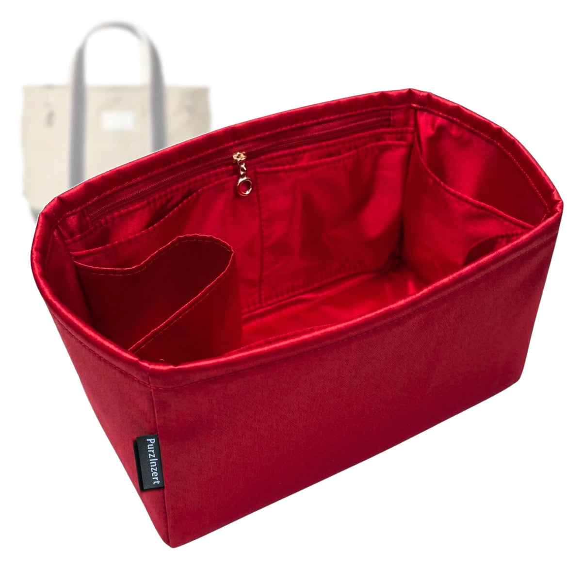 Bag Insert for (Merci, Candide Shopping Bag M) Organizer Tote Purse Organiser Liner Shaper [Premium Silk Material]