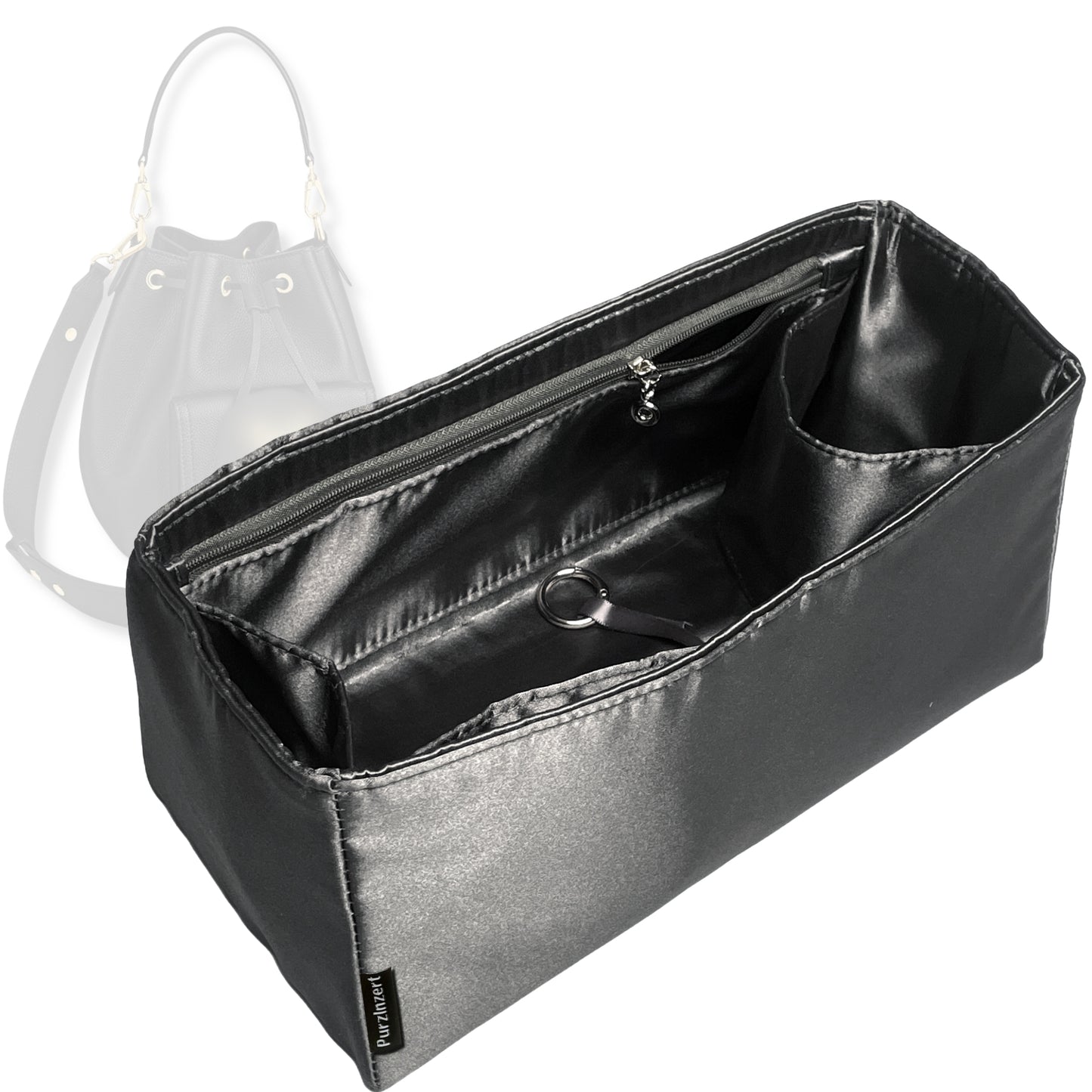 Bag Insert for (LV, Lockme Bucket) Organizer Tote Purse Organiser Liner Shaper [Premium Silk Material]