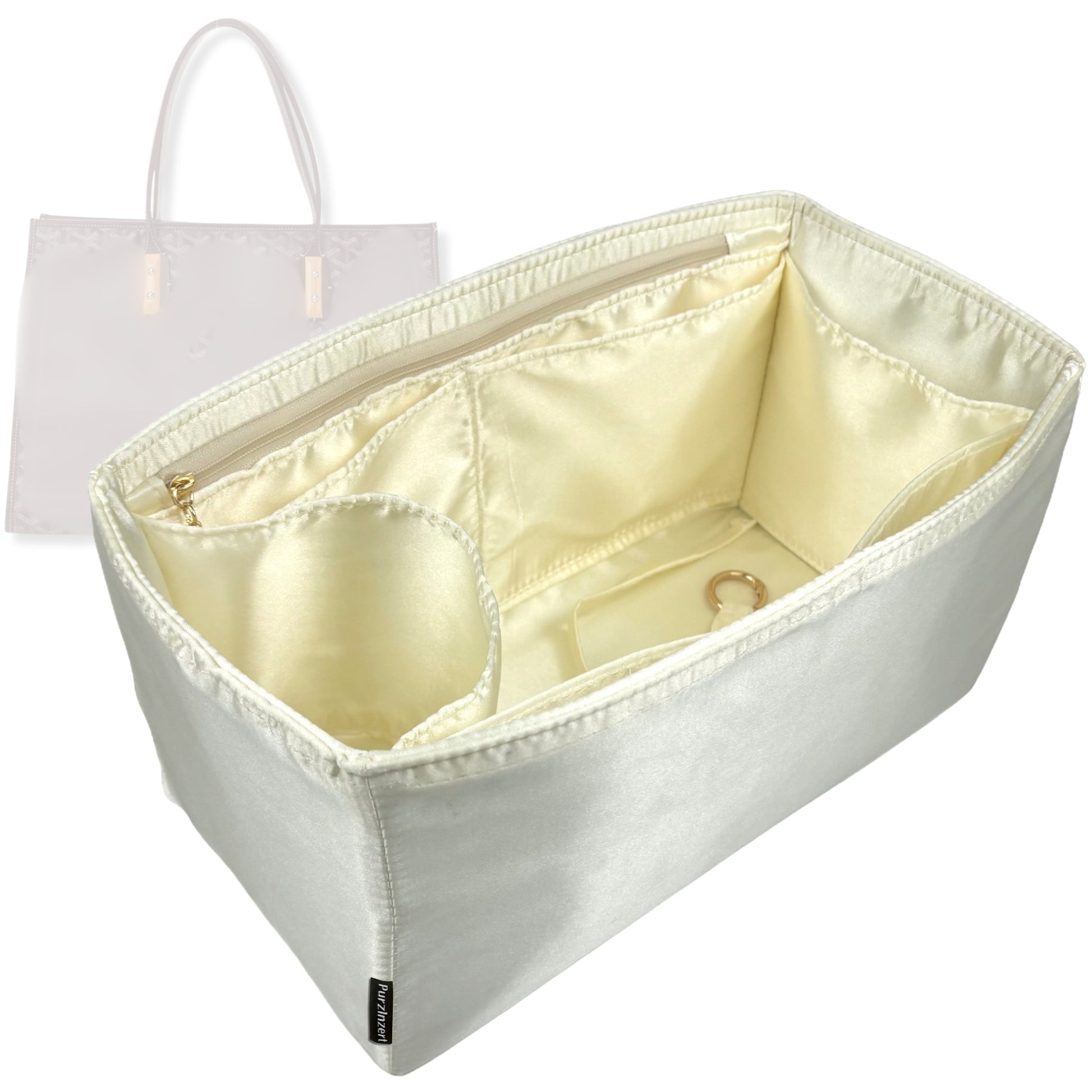 Bag Insert for (Goyard, Marquises Tote) Organizer Tote Purse Organiser Liner Shaper [Premium Silk Material]