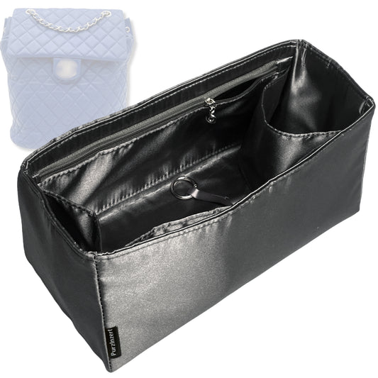 Bag Insert for (Chanel, Urban Spirit Backpack Small 20.5cm) Organizer Tote Purse Organiser Liner Shaper [Premium Silk Material]