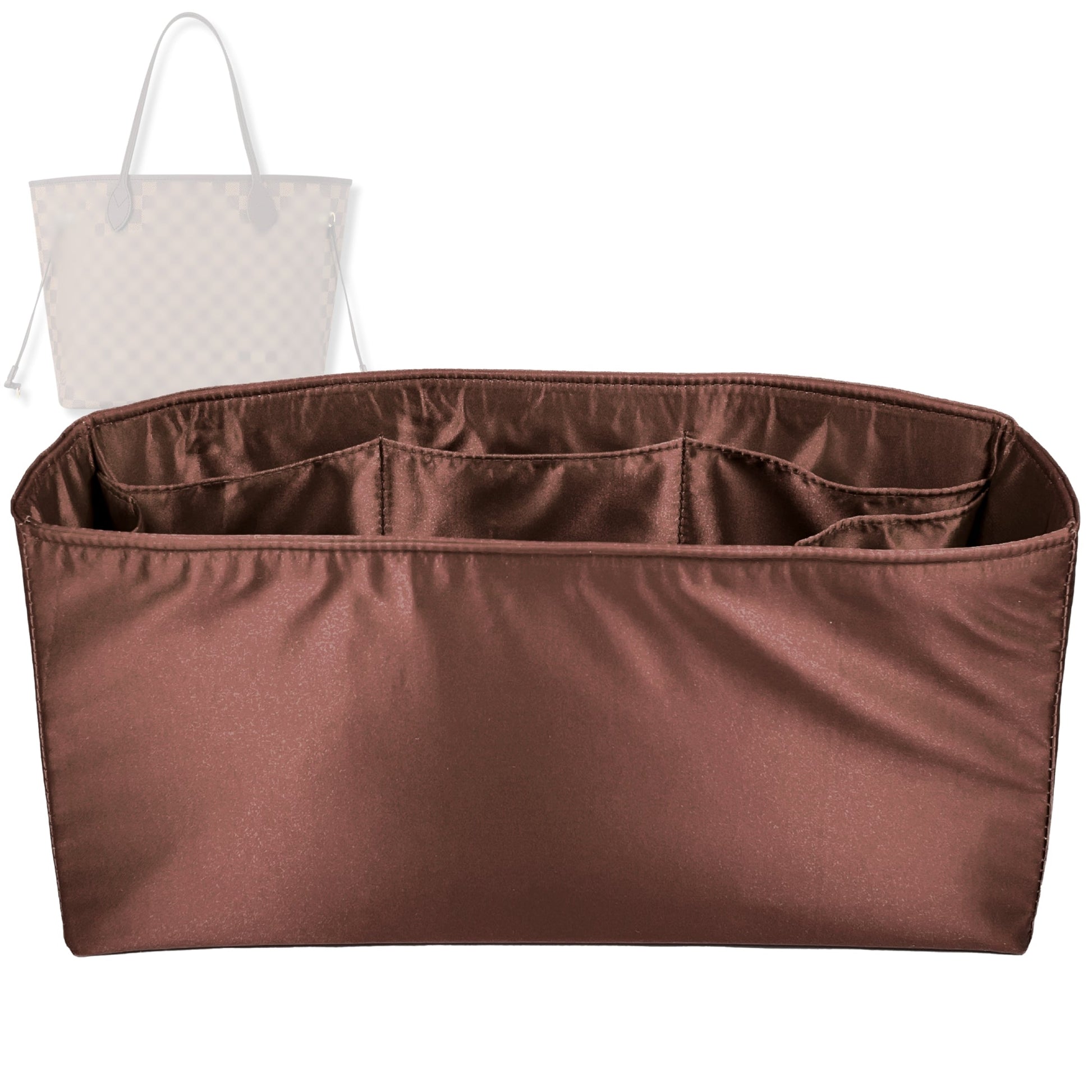 Bag Insert for (LV, Neverfull PM) Organizer Tote Purse Organiser Liner Shaper [Premium Silk Material]