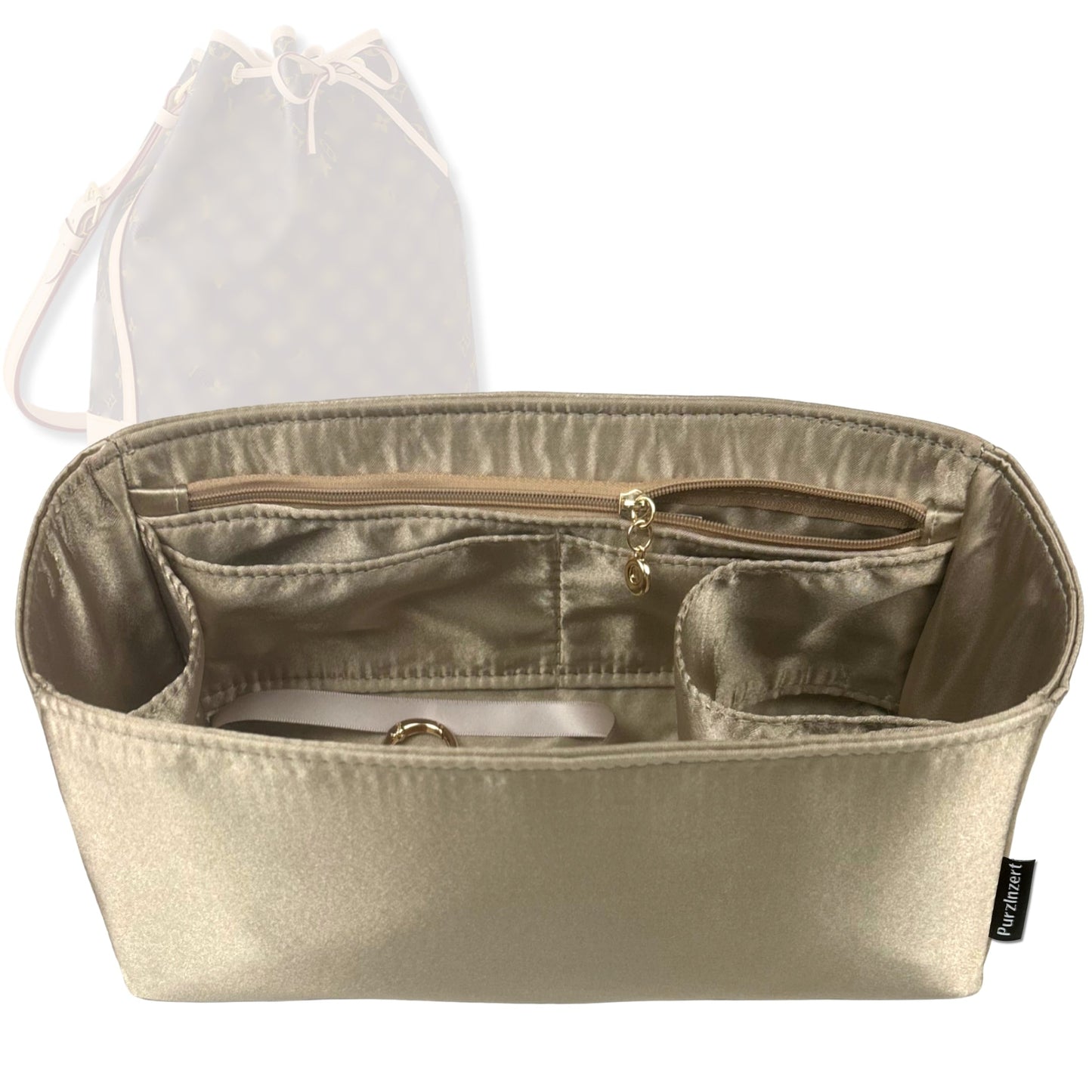 Bag Insert for (LV, Noe Large) Organizer Tote Purse Organiser Liner Shaper [Premium Silk Material]