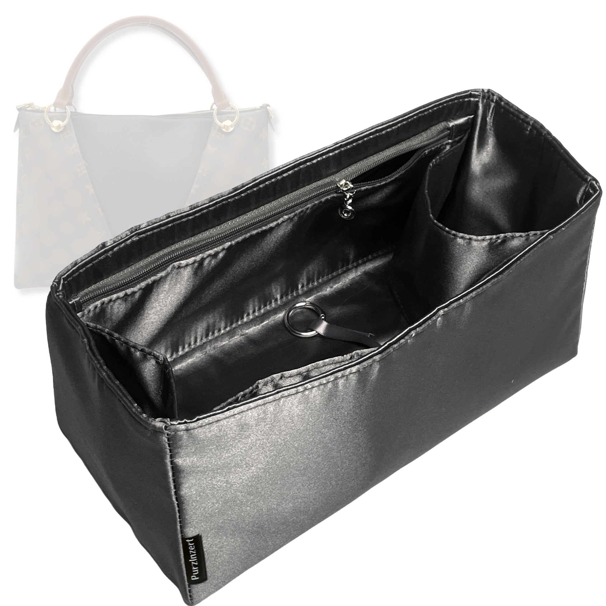 Bag Insert for (LV, V Tote MM (Medium)) Organizer Tote Purse Organiser Liner Shaper [Premium Silk Material]
