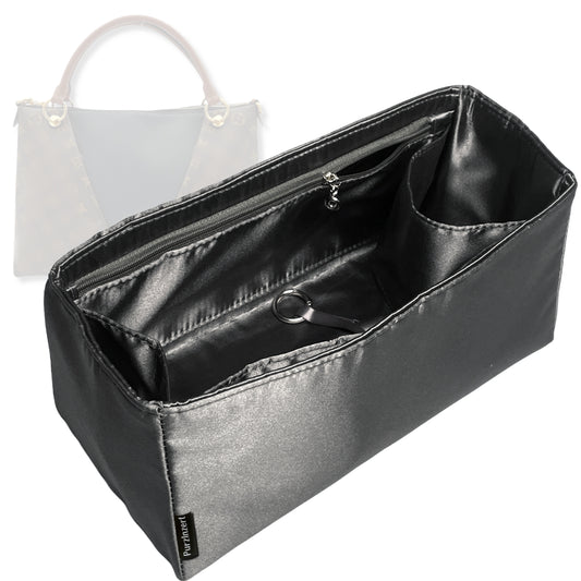 Bag Insert for (LV, V Tote MM (Medium)) Organizer Tote Purse Organiser Liner Shaper [Premium Silk Material]