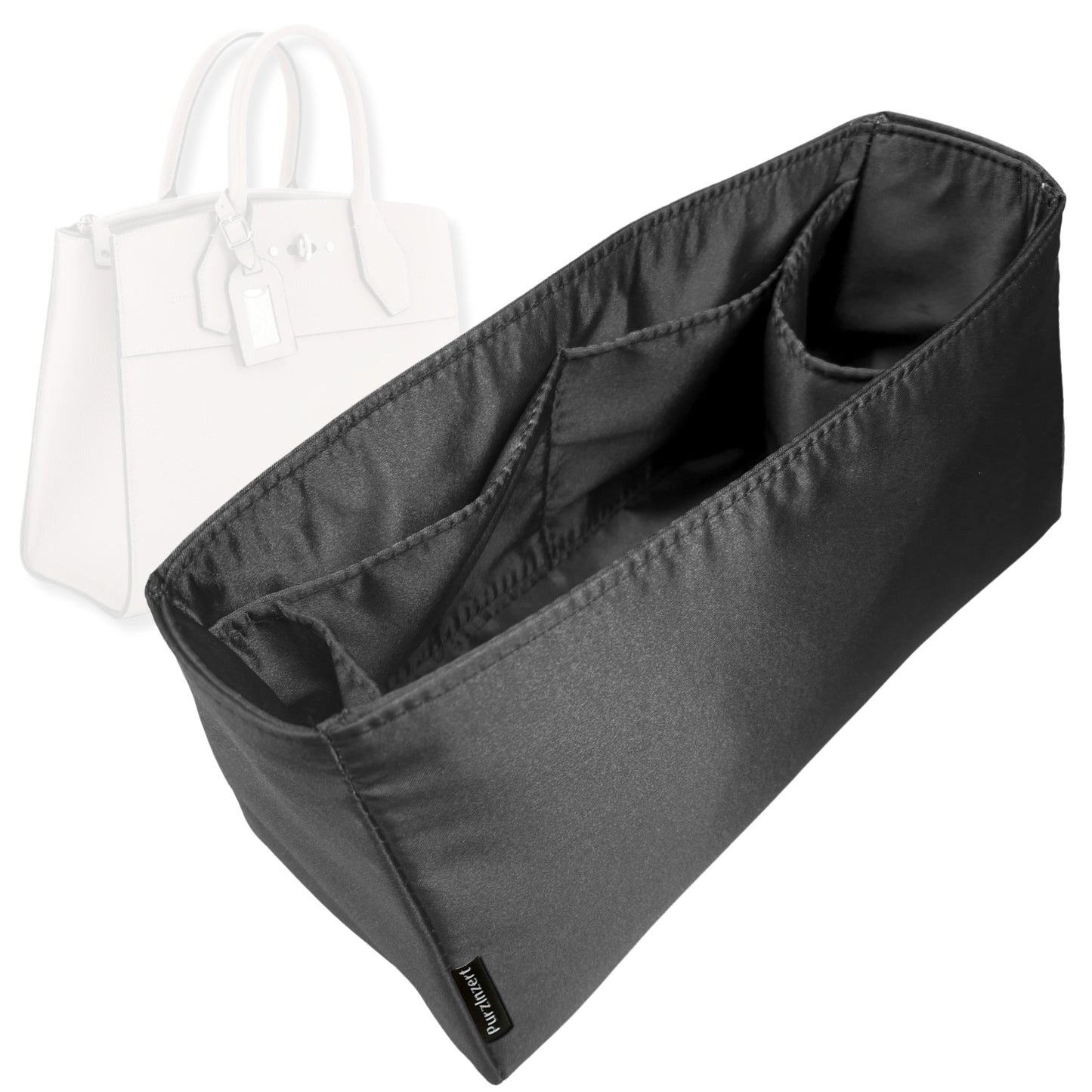 Bag Insert for (LV, City Steamer XXL) Organizer Tote Purse Organiser Liner Shaper [Premium Silk Material]
