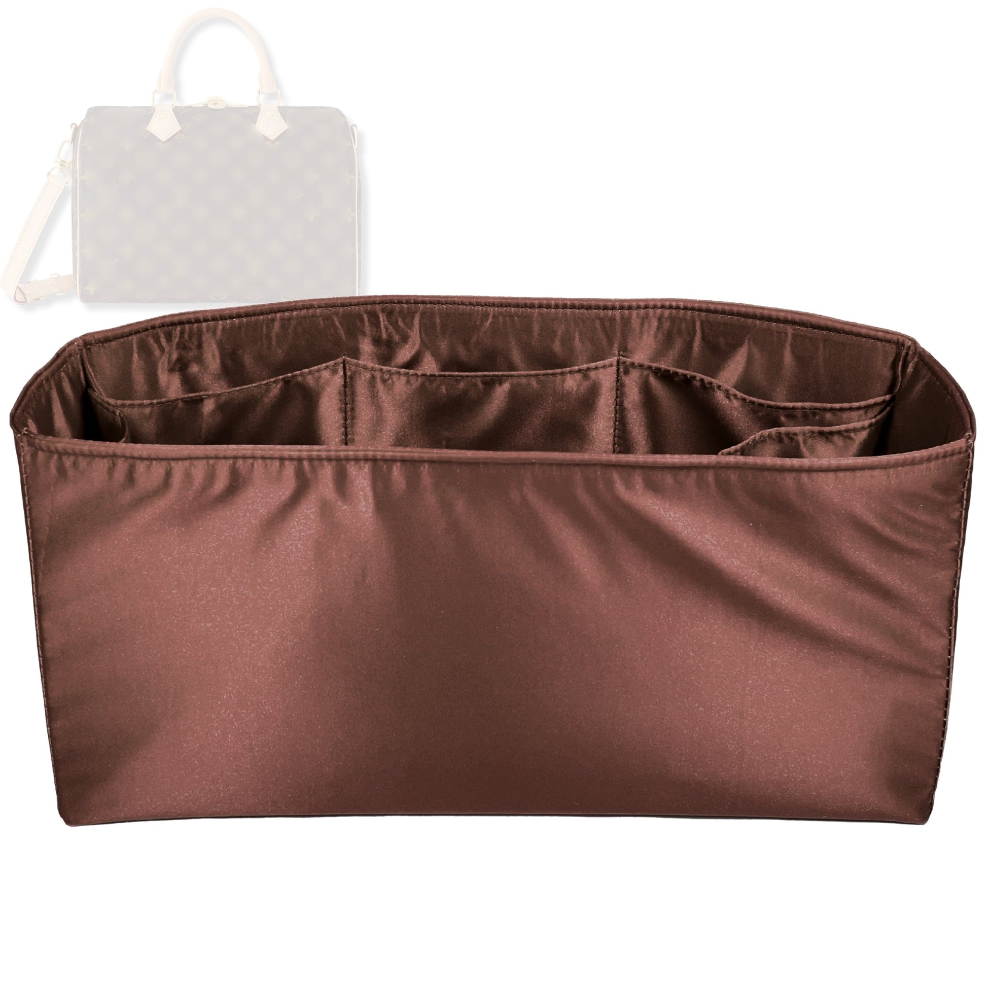 Bag Insert for (LV, Speedy 25) Organizer Tote Purse Organiser Liner Shaper [Premium Silk Material]