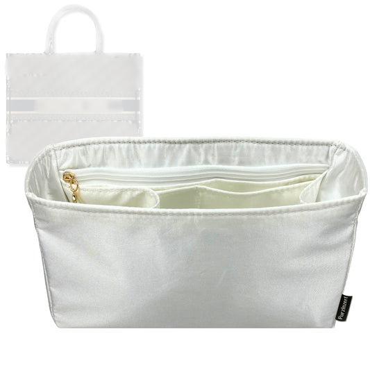 Bag Insert for (Dior, Book Tote Small) Organizer Tote Purse Organiser Liner Shaper [Premium Silk Material]