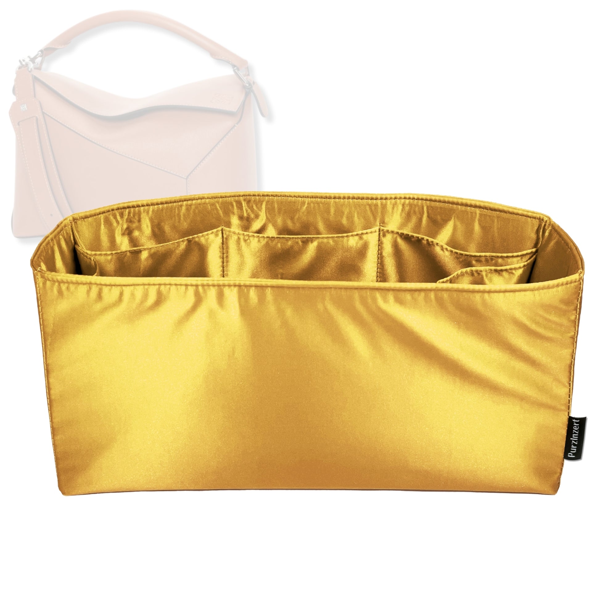 Bag Insert for (Loewe, Puzzle Medium) Organizer Tote Purse Organiser Liner Shaper [Premium Silk Material]