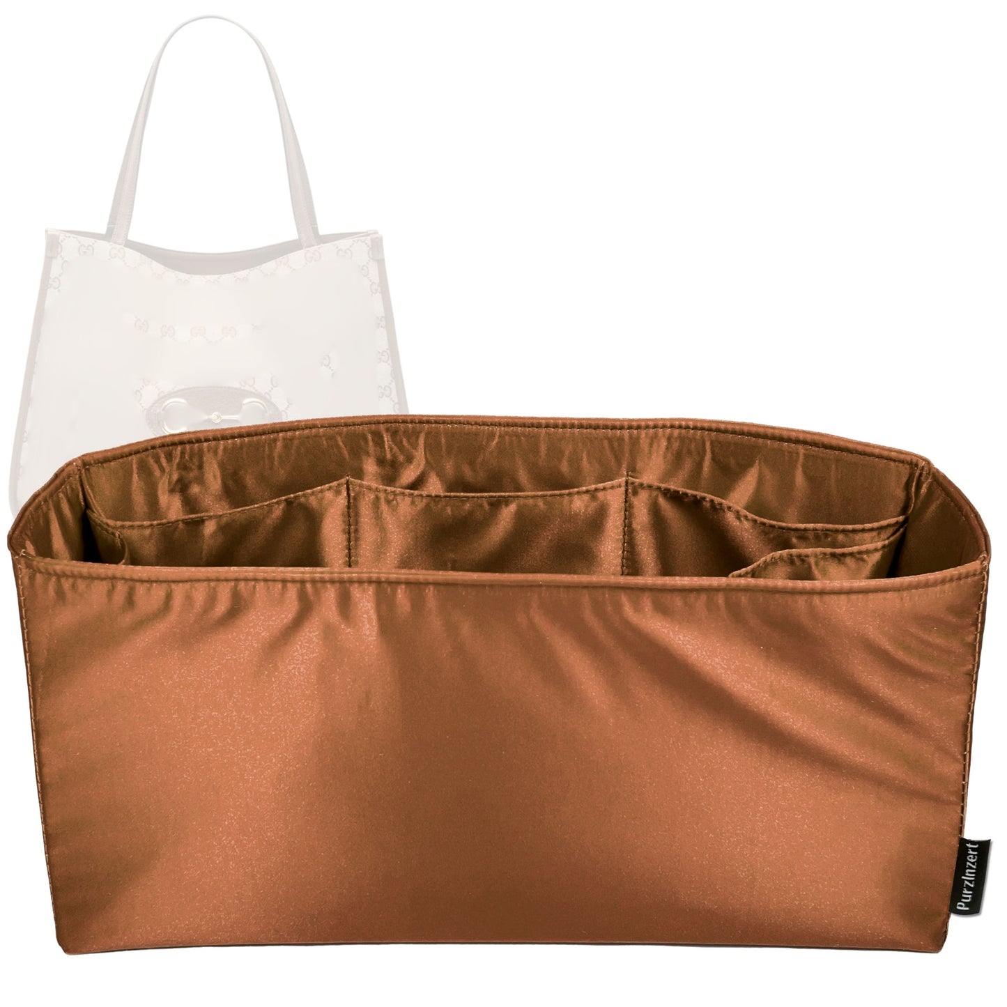 Bag Insert for (Gucci, Horsebit 1955 Medium Tote) Organizer Tote Purse Organiser Liner Shaper [Premium Silk Material]